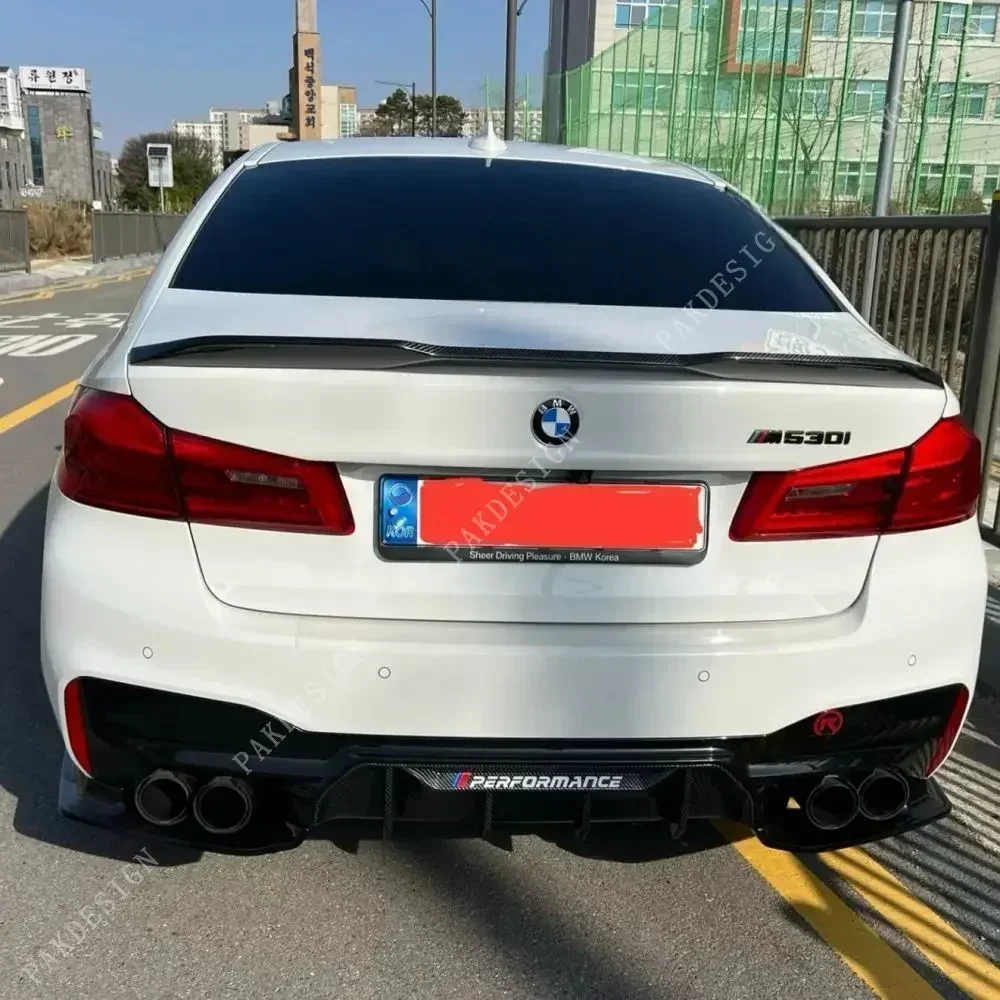 ABS Rear Bumper Diffuser Side Splitter Air Vent Outlet Cover for BMW 5 Series G30 LCI 530i 530d 540i 540d M Pack 2017-2020Tuning