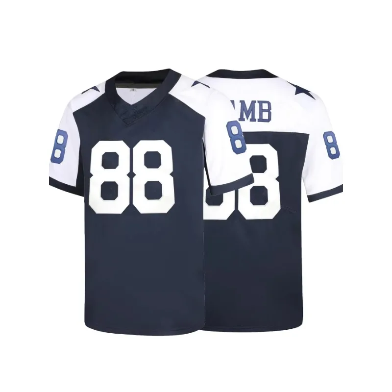 Men's American Football Jersey#4 Dak Prescott #7 Trevon Diggs #11 Micah Parsons #88 CeeDee Lamb Stitched Rugby Jersey T-Shirts