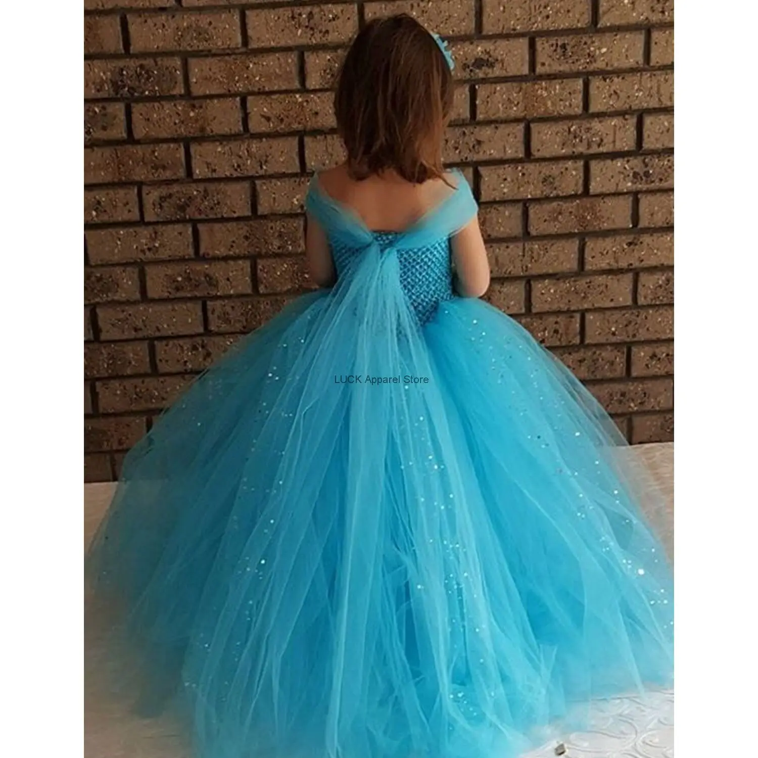 Kinderdag Cosplay Meisje Zeemeermin Tutu Rok Meisjes Prinses Jurk Cartoon Cosplay Pluizige Rok Pailletten Mesh Rok