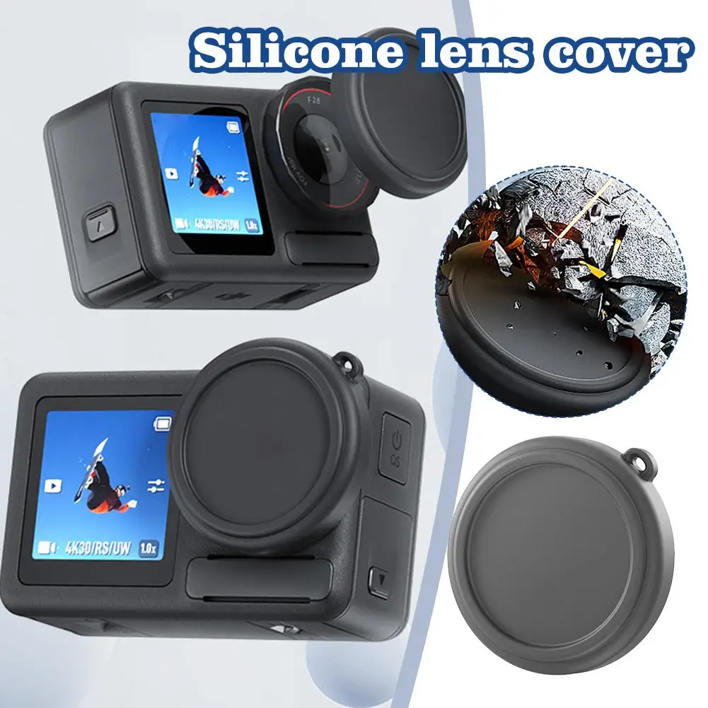 Camera Lens Dust Cover For Action 5 Pro Non Slip Silicone Lens Protection For DJI Osmo Action 5 Pro Tempered Film Accessory Q6F5