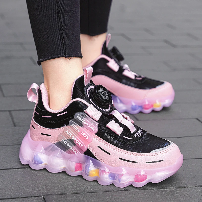 Neue rutschfeste Kinder-Turnschuhe aus Leder für Mädchen im Alter von 5 bis 16 Jahren, lässige Wanderschuhe, rutschfeste Kinder-Jungen-Sport-Lauf-Sneaker – Detail 9