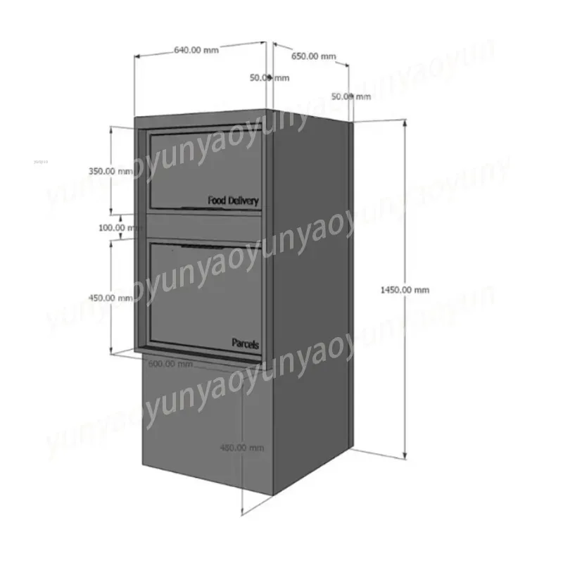 Lockable Anti-theft Parcel Storage Cabinet Waterproof Mail Delivery Box Home Office Outdoor Package Receiving Container