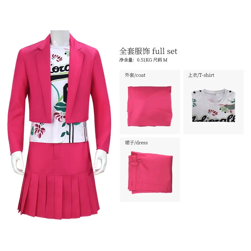 

White Chicks Cosplay Pink Top and Skirt Set Movie Character Halloween Costume Party Performance Clothing for Adult hf5]]