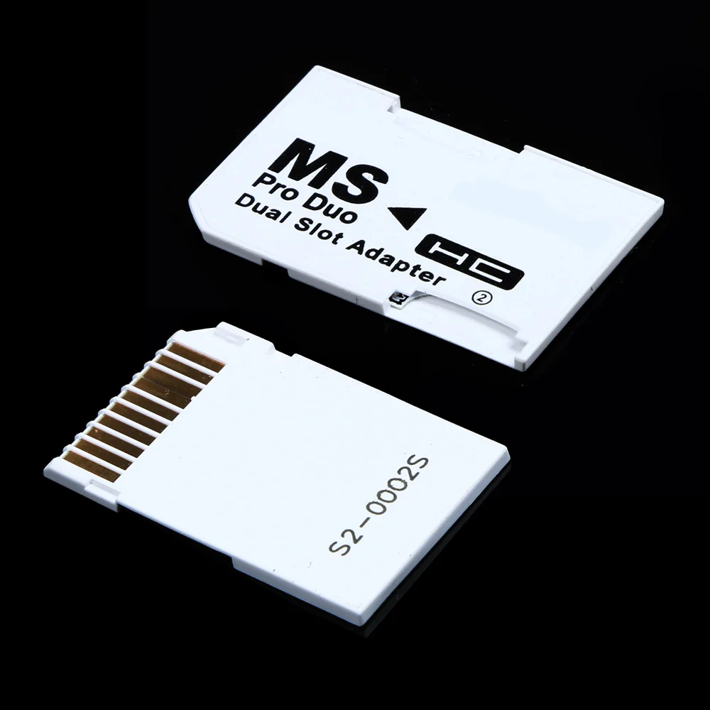 100pcs Memory Card Adapter for Micro SD SDHC TF to MS Pro Duo For PSP Dual Slot Adapter Card Reader Converter