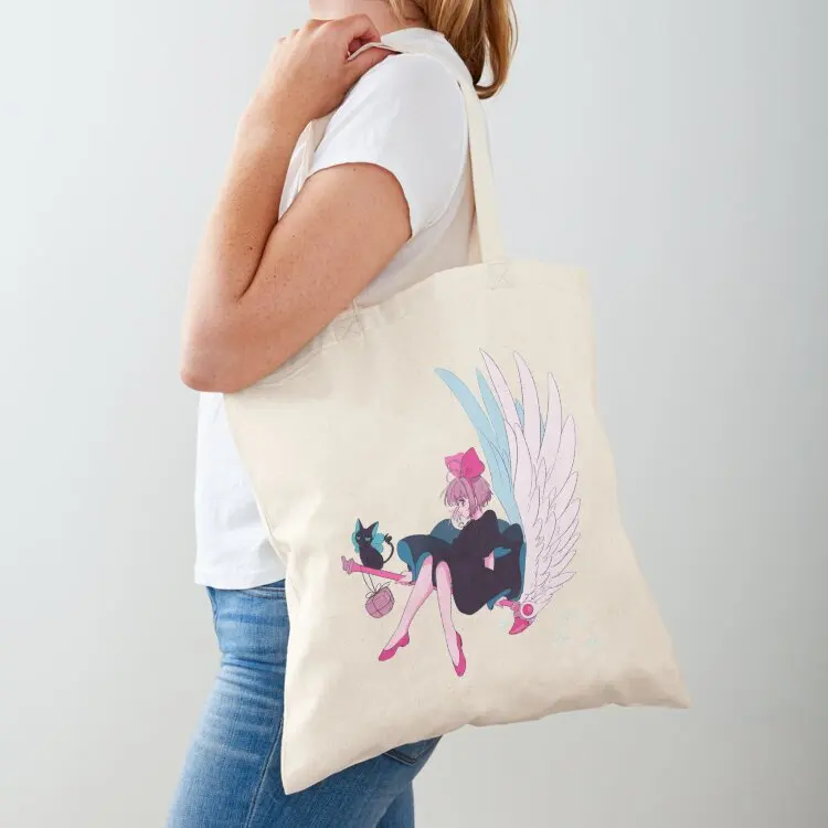

Sakura Kinomoto's magical Delivery Servce Tote Bag Canvas bag women bag shopping bags foldable