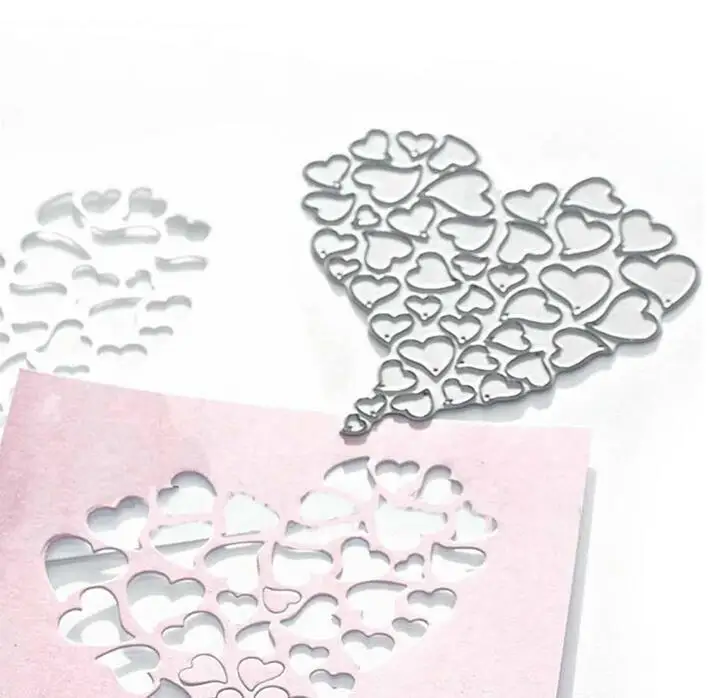 Love Heart Metal Cutting Dies Stencil DIY Scrapbooking Album Paper Card Template Mold Embossing Craft Decoration