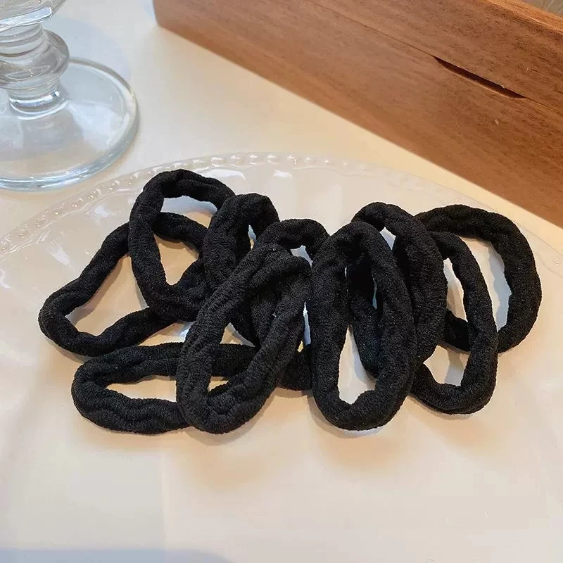 20 pack Korean version high elastic base seamless jacquard towel ring ten colors bottoming hair rubber band hair decoration rope