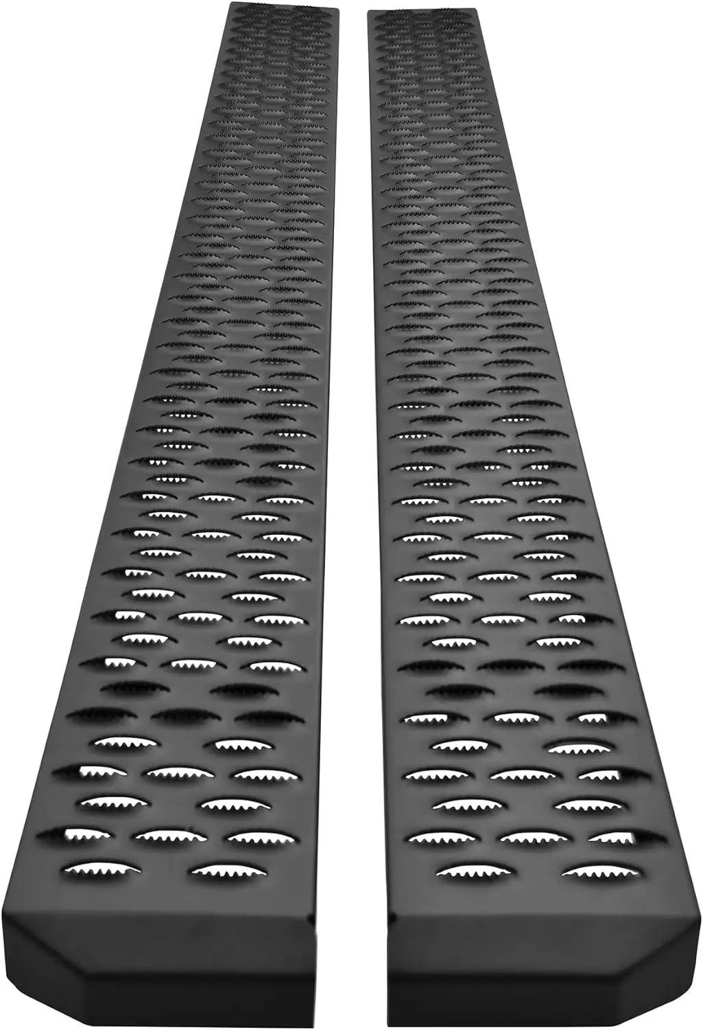 Textured Black Grate Running Boards - 79 Inch Pair (Mounting Kit Sold Separately)