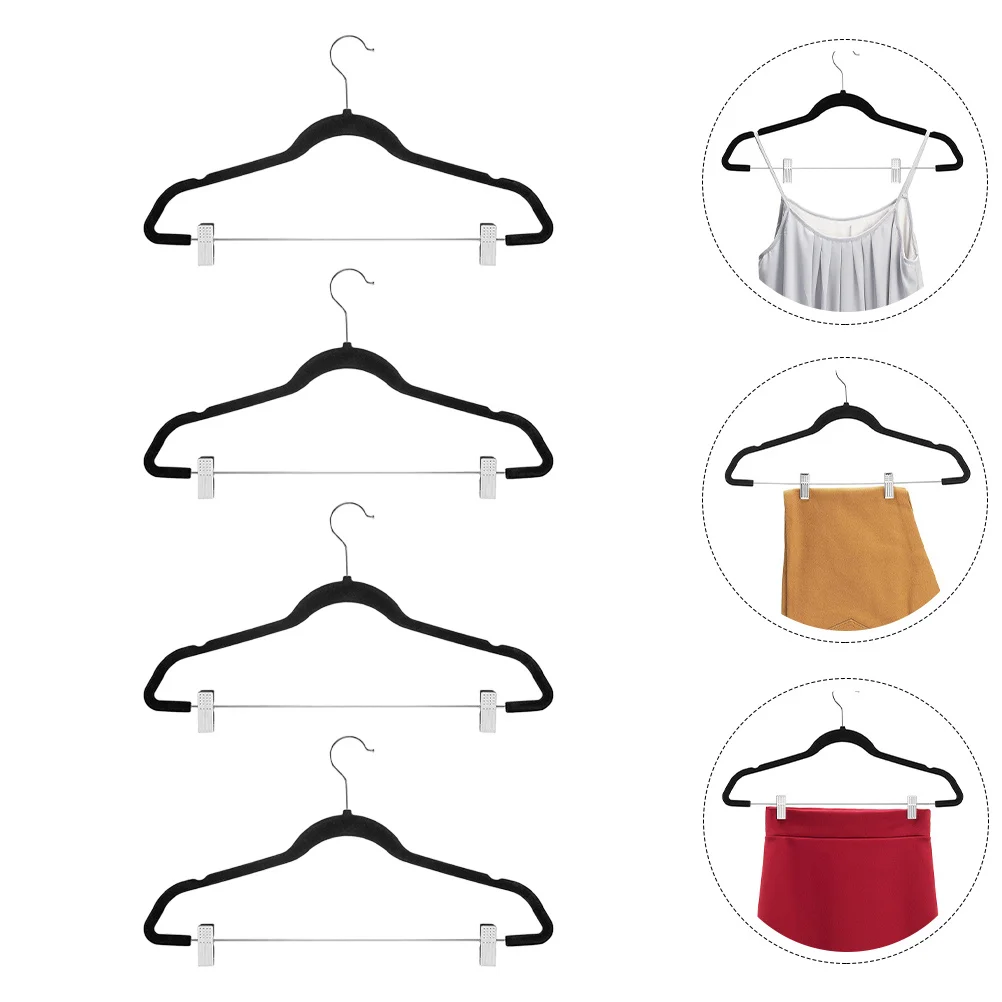 

4Pcs Household Pants Hangers Simple Design Easy to Store Place Anti-Skid Practical Multiuse Skirt Underwear