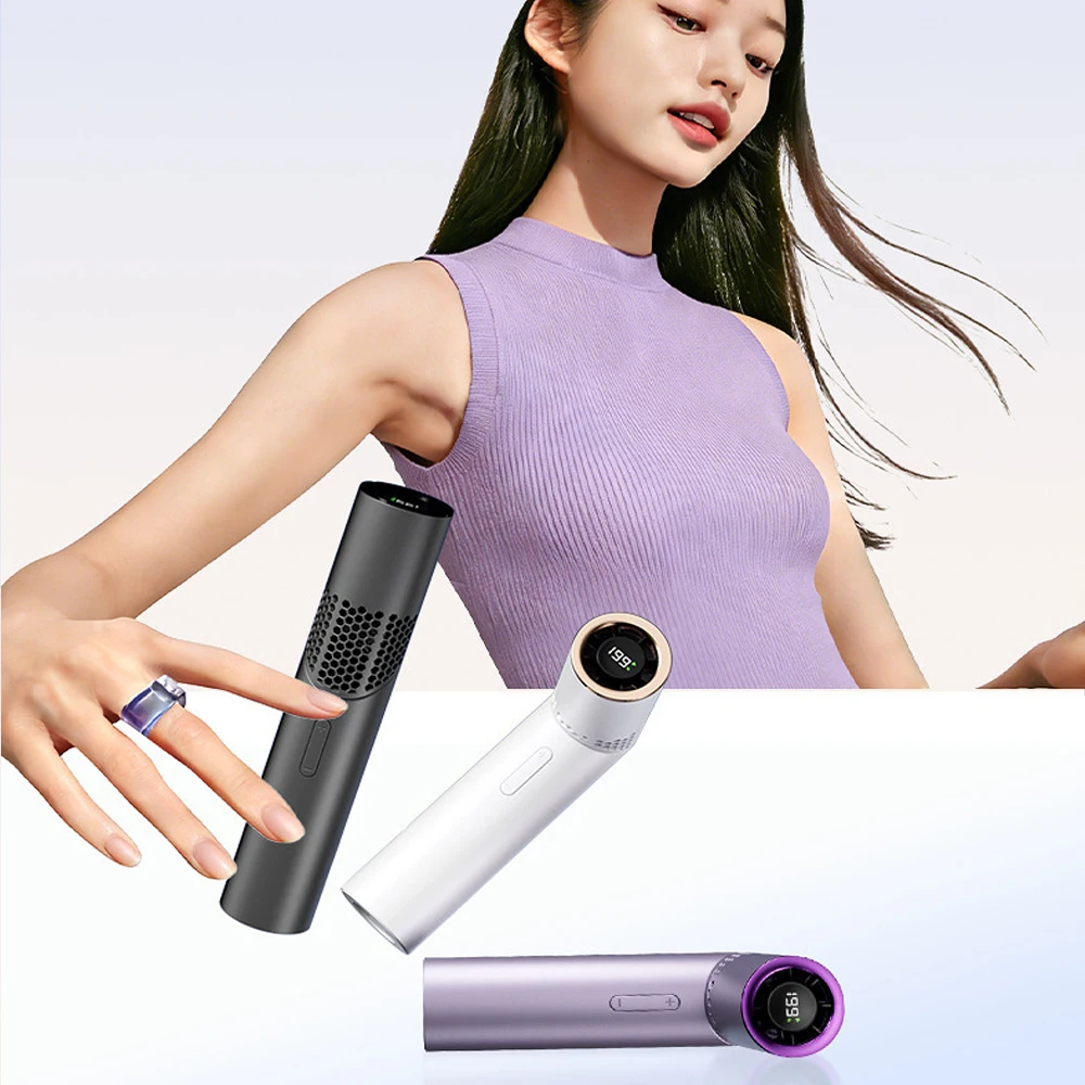 Foldable Handheld Small Fan Neck Hanging Fan Outdoor Built-in 3000 mAh Battery Mini High-speed Portable Rechargable Lipstick Fan