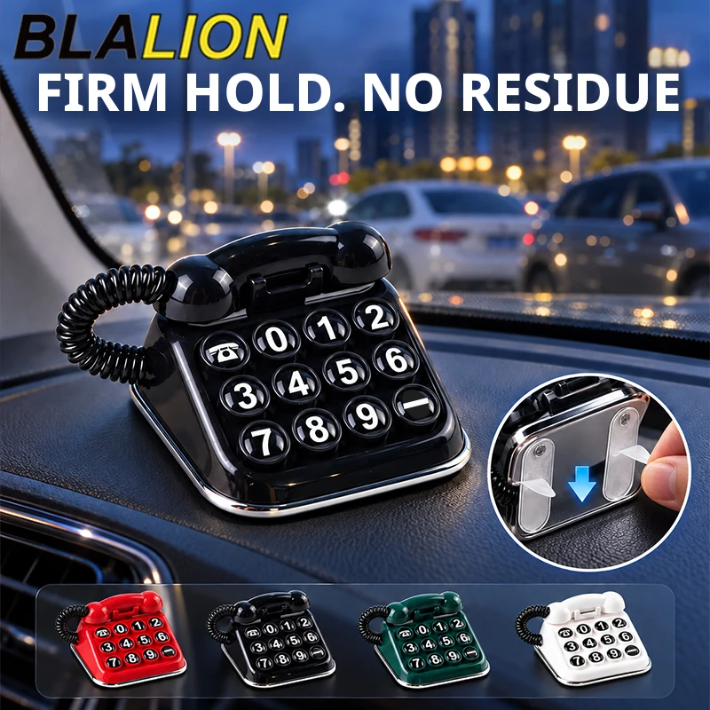 BLALION Retro Telephone Shape Car Temporary Parking Number Plate Vintage Car Dashboard Ornament Park Stop Sign for Car Accessory