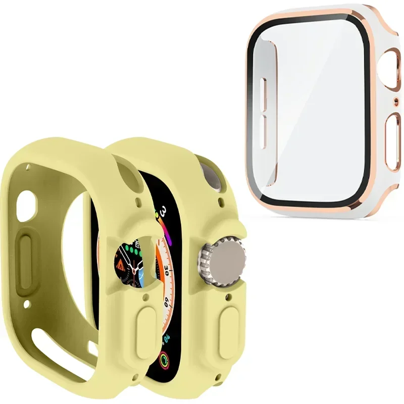 น่ารัก Candy Case + สําหรับ Apple Watch Ultra 2 Band 49 มม.45 มม.41 44 มม.38 42 40 Correa สําหรับ iWatch Series 10 9 8 7 SE 6 5 4