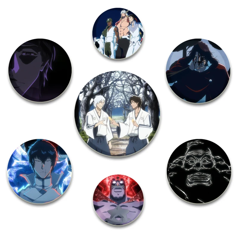 32/44/58mm Anime Bleach Thousand-Year Blood War - The Conflict Badge Button Pin Snap-on Brooch for Backpack Clothes Decoration