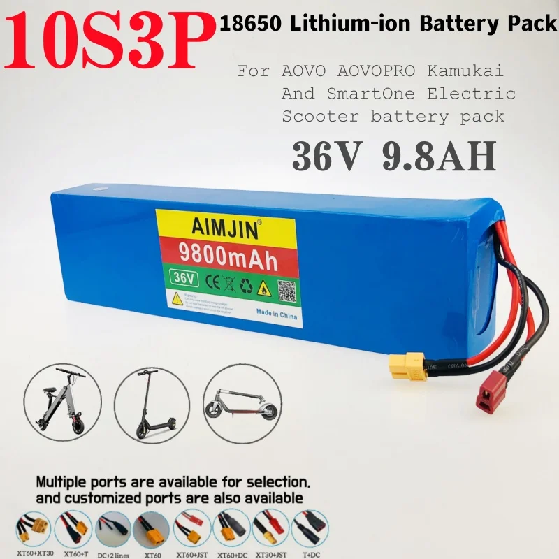 10S3P 36V 9.8Ah For AOVOPRO AOVO M365PRO Electric Scooter Battery