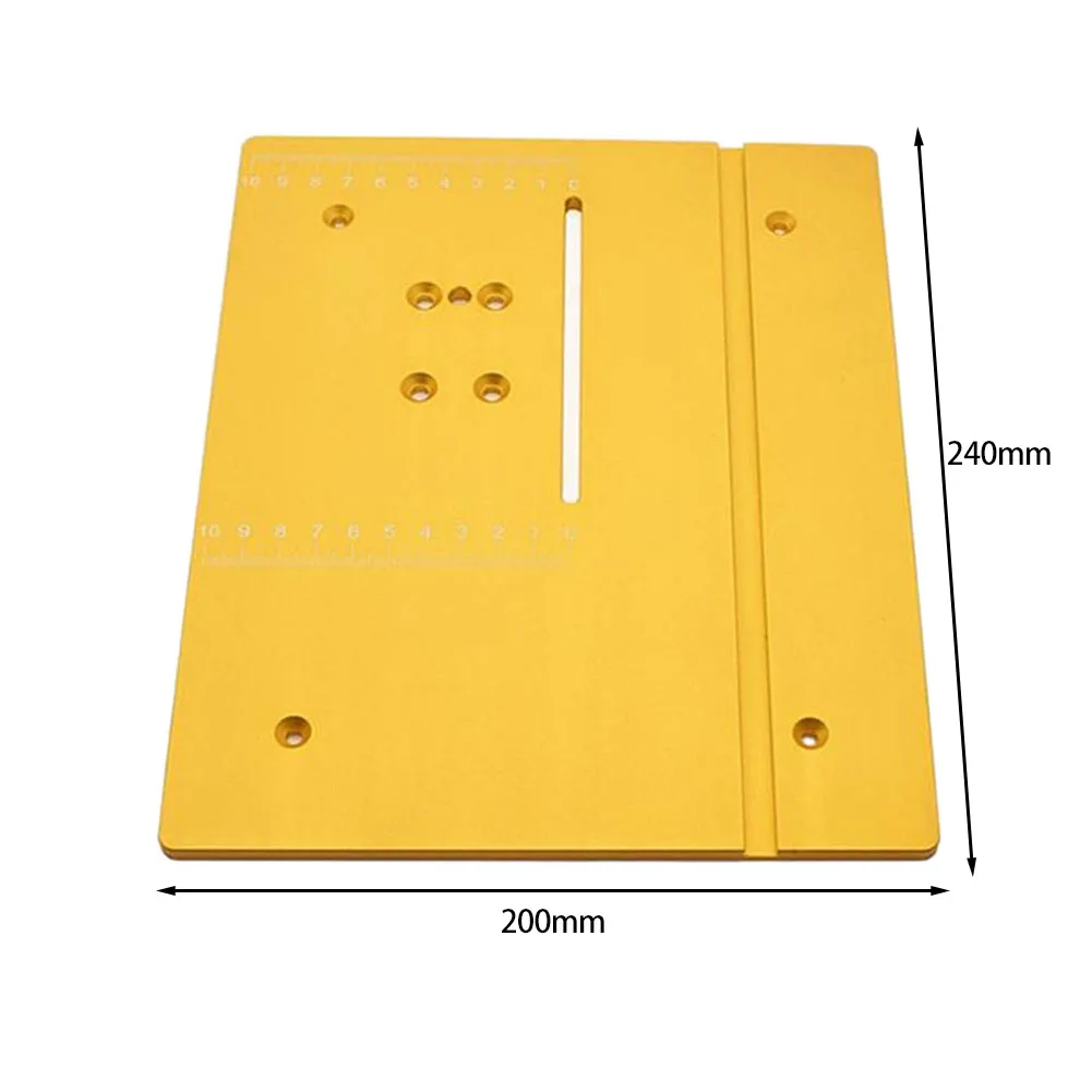 T60 Table Saw Panel 240*200*6mm Aluminum Router Table Insert Plate Table Saw Panel Circular Saw Table Woodworking Workbench