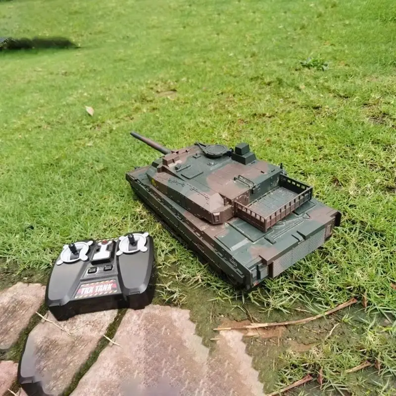 Tongli Large RC Tank Toy with Battle Features Remote Control Military Vehicle Model Ideal Birthday Gift for Boys