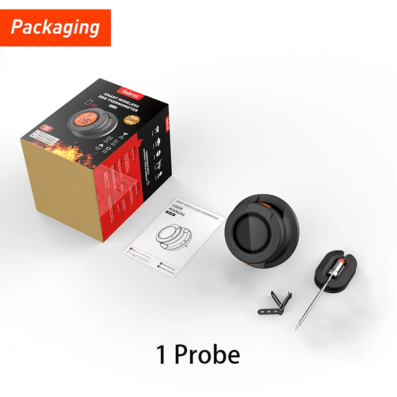 Thermomètre de four numérique Bluetooth, lecture instantanée, intérieur et extérieur, pour la cuisso