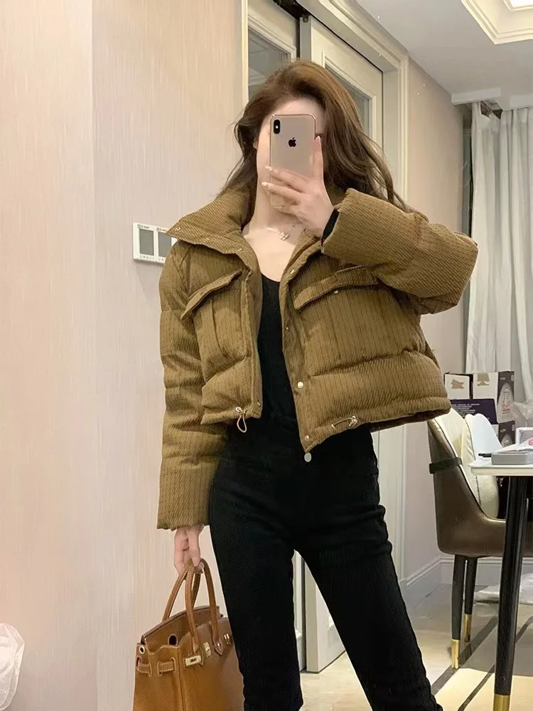 Meralad Kurze Baumwolljacke für Damen, 2025, Winter, Neuankömmling, High-End-Feeling, Baumwolle, gepolsterter Mantel, stilvoll und warm