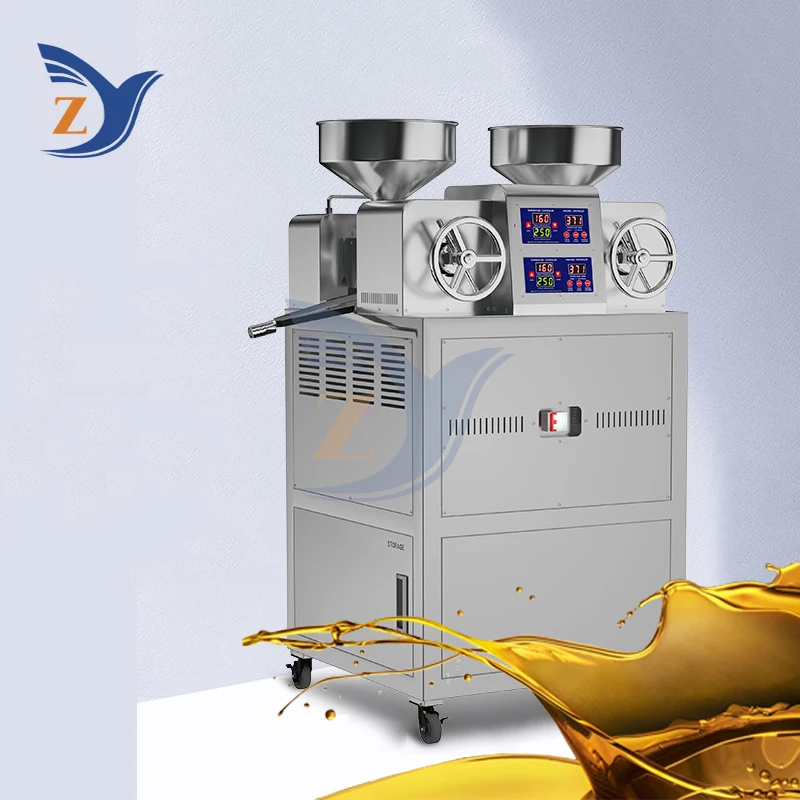 Oil Press Machine P60 Rapeseed Sesame Peanut Equipment Medium Commercial Selling Edible Sunflower Seed Tea Seed Extraction