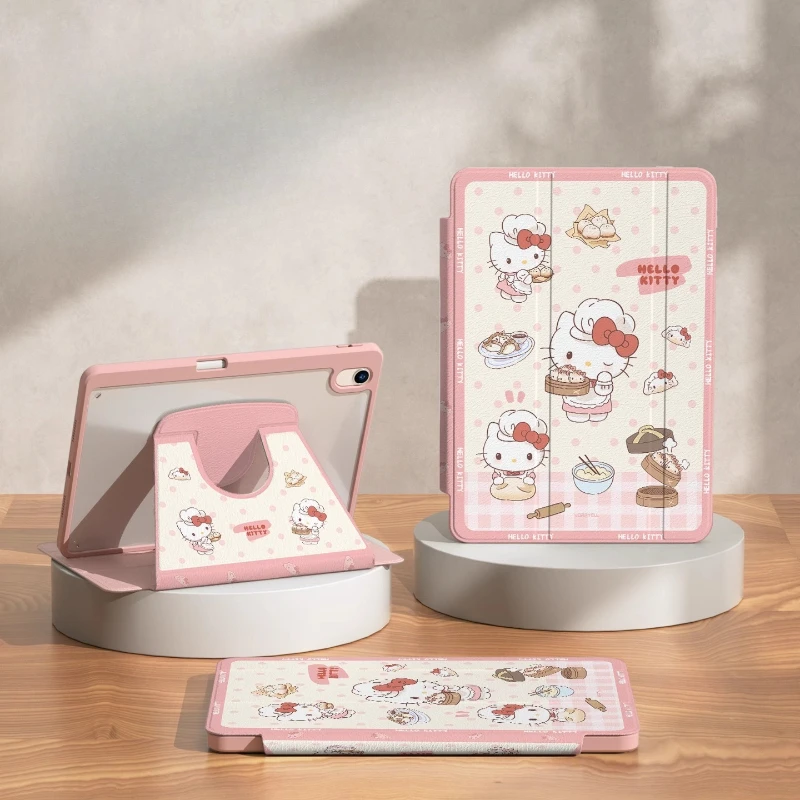 

Hello Kitty For iPad Case Funda ipad 8 9 10 10.2in Air 4 5 10.9in M2 M3 A16 11in Protective case Pro4 5 6 12.9in M4 Tablet Cover