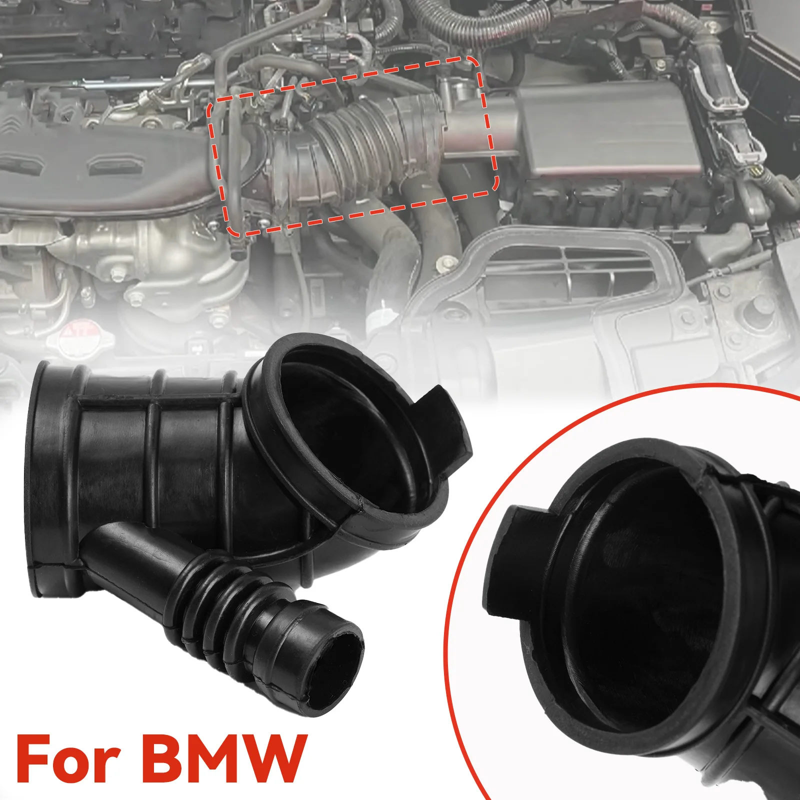 Air Intake Pipe Boot Cleaner Hose For BMW 3ER 5ER E46 320i 323i 325i 328i 330i E39 Z3 E36 M52 M54 525I 528I 1435627 13541705209 view 6