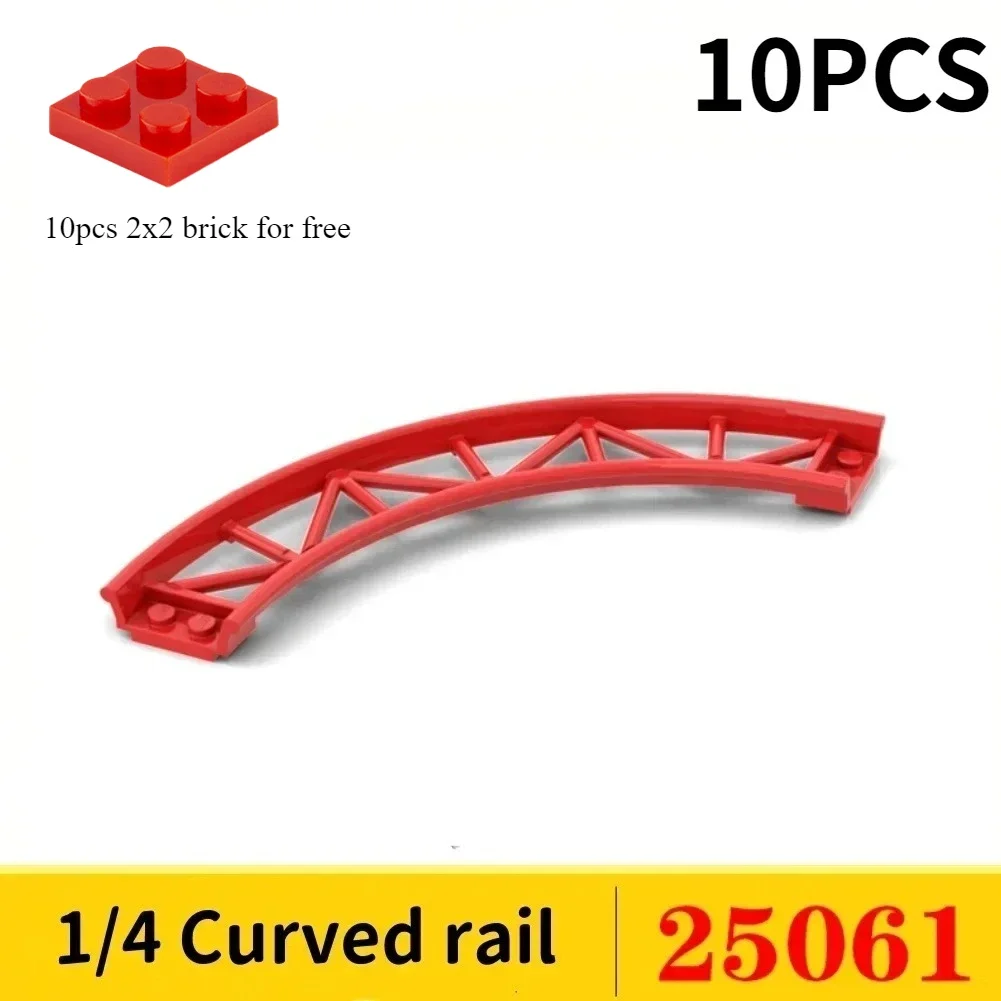10 STKS Track Achtbaan Spoorweg Stad Trein Technisch Deel Bouwstenen Cadeau voor Kinderen Compatibel Leduo 26022 25059 25061