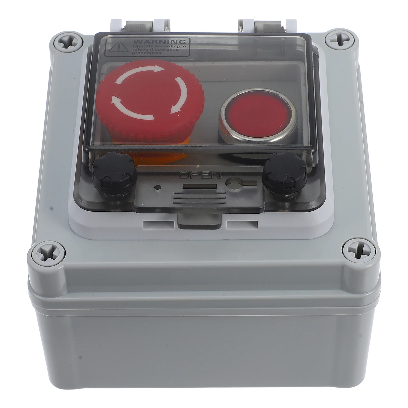 

Waterproof Outdoor Control Red Plastic Emergency Stop Push Button Protective Cover Easy Installation Exterior Box Emergency Stop
