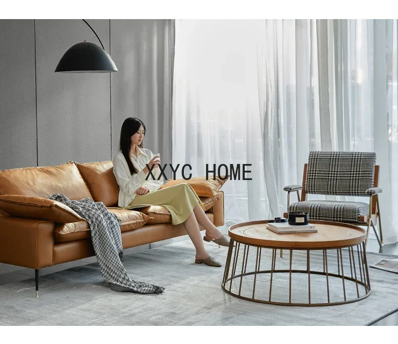Light Luxury Post-Modern Simple Living Room Nordic American round Tea Table Personality European Coffee Table