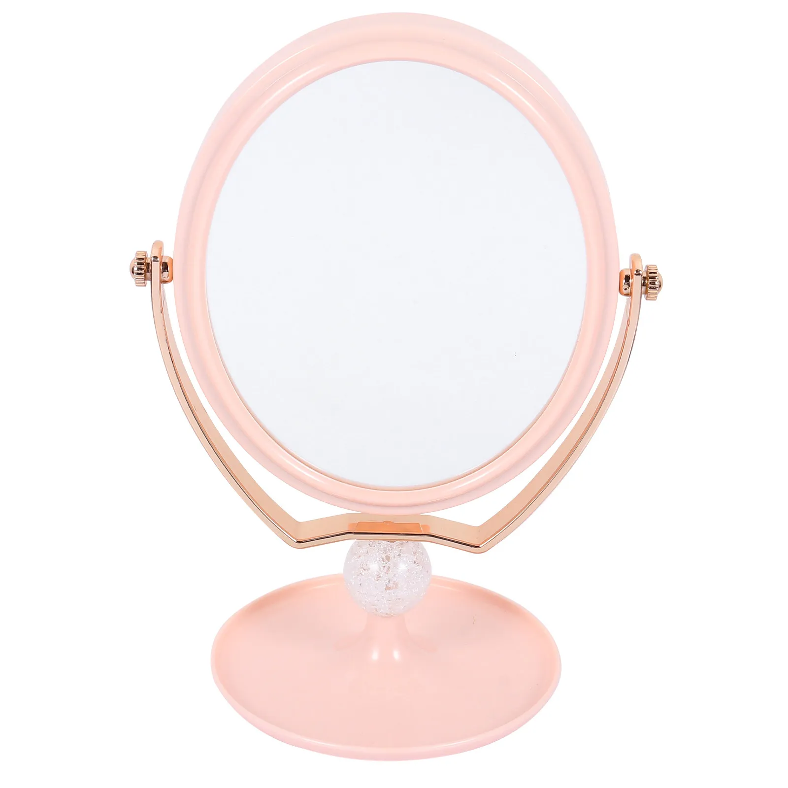 

1Pcs Tabletop Makeup Mirror Swivel Double-Sided High-Quality Reflective Surface Desktop Mirror for Daily Skincare