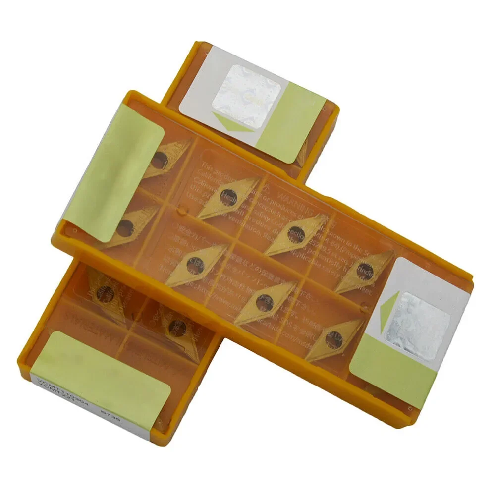 

Carbide Turning Inserts 10pcs VCMT110304 for Steel and Stainless Designed for Semi Finishing and Finishing Tasks