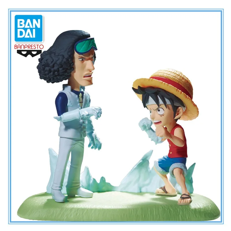 

В наличии Оригинальный BANDAI Banpresto WCF ONE PIECE Monkey D. Luffy VS Kuzan ПВХ Фигурки Аниме Модель Игрушки Подарки