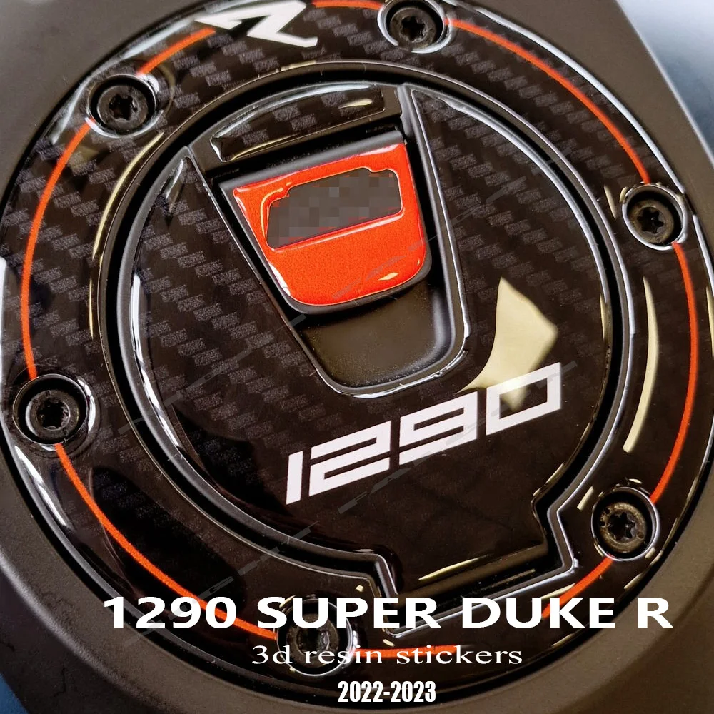 New 1290 Super Duke R Accessories 3D Epoxy Resin Sticker Fuel Tank Cap Protection Kit for KTM 1290 R Super Duke 2022 2023