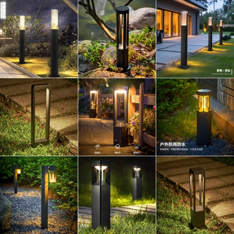 

waterproof garden lights square circular garden power connection garden light grass floor outdoor led landscape