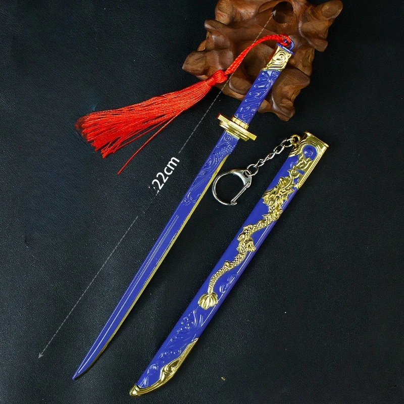 22cm New Game Figure Peripheral Toy Sword Metal Model Craftsmanship Props Desktop Decoration Ornaments Birthday Gifts Toys