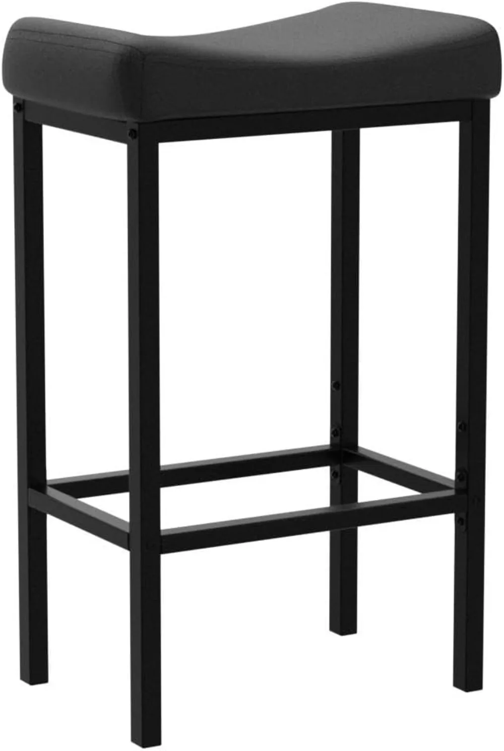 مقاعد بار، مجموعة من كرسيين بارين، مقاعد بارتفاع عداد، مقاعد سرج مع سطح منحني، تنجيد سميك 24.8 بوصة #5