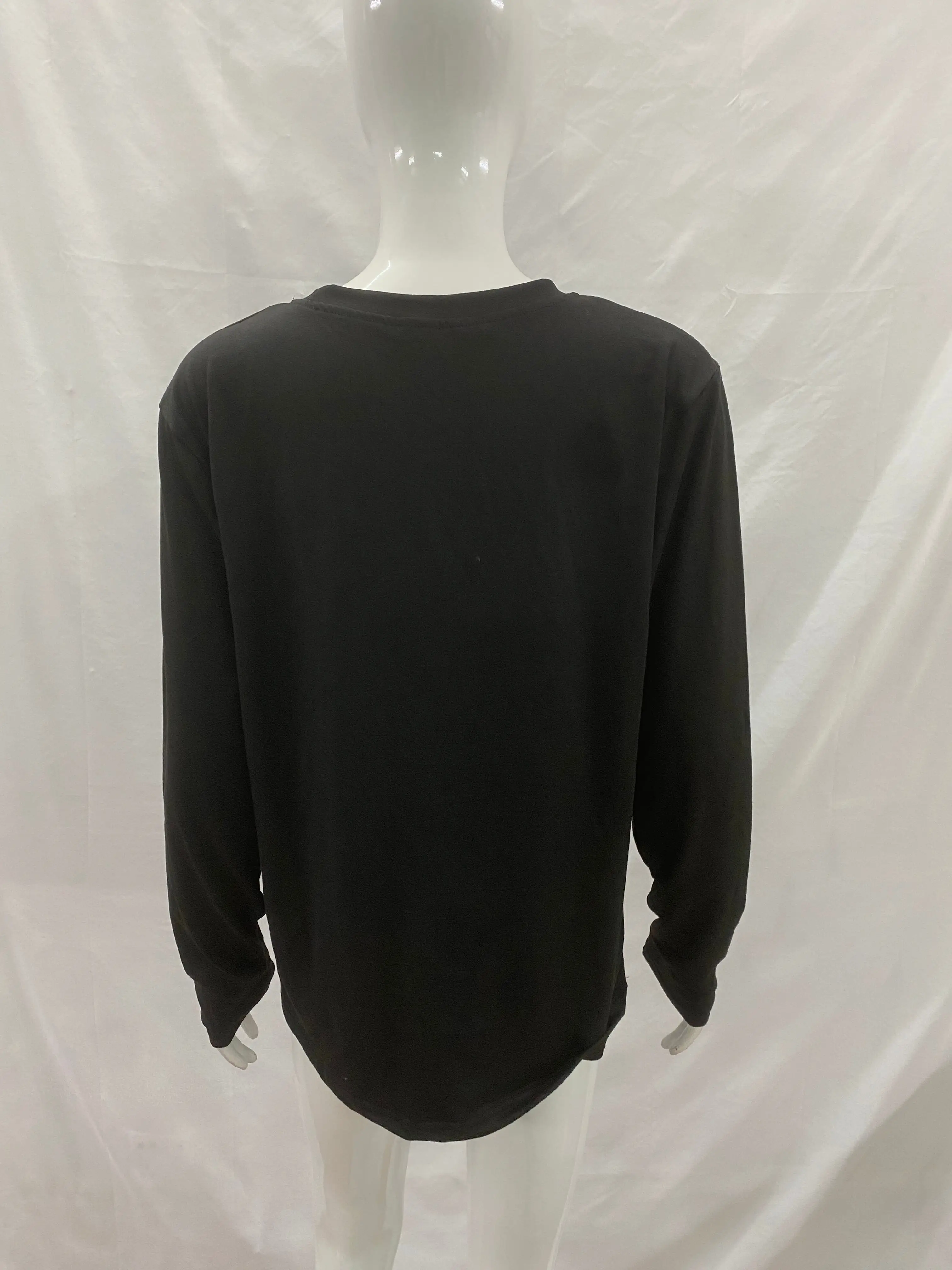 Ins fashion high street fashion carta impressa em torno do pescoço pulôver camiseta para homens e mulheres no inverno 2025, novas roupas Y2k