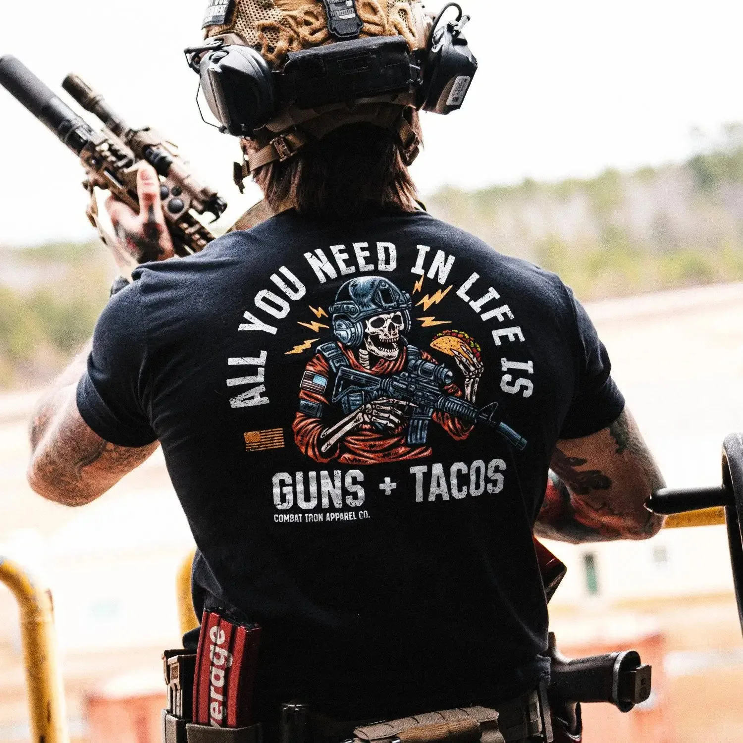 Camiseta para hombre 2026 All You Need in Life Is Tacos - Camiseta militar Combat Iron - Adecuada para deportes para hombres y mujeres