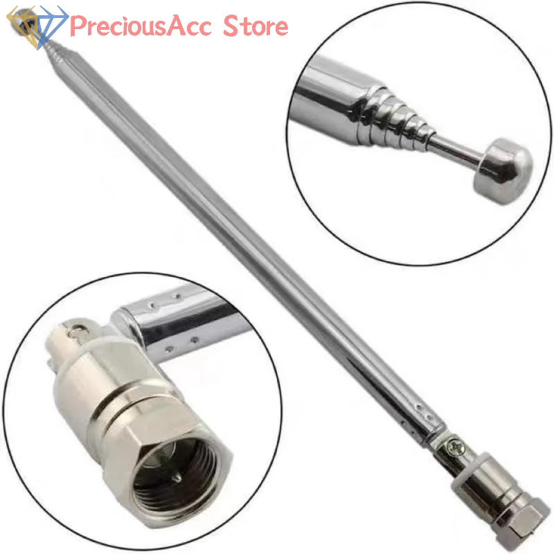 4/5Pcs FM Radio Antenna Telescopic Rod with 3.5mm Adapter F Type Male Plug for AV Stereo Receiver Amplifier Audio System