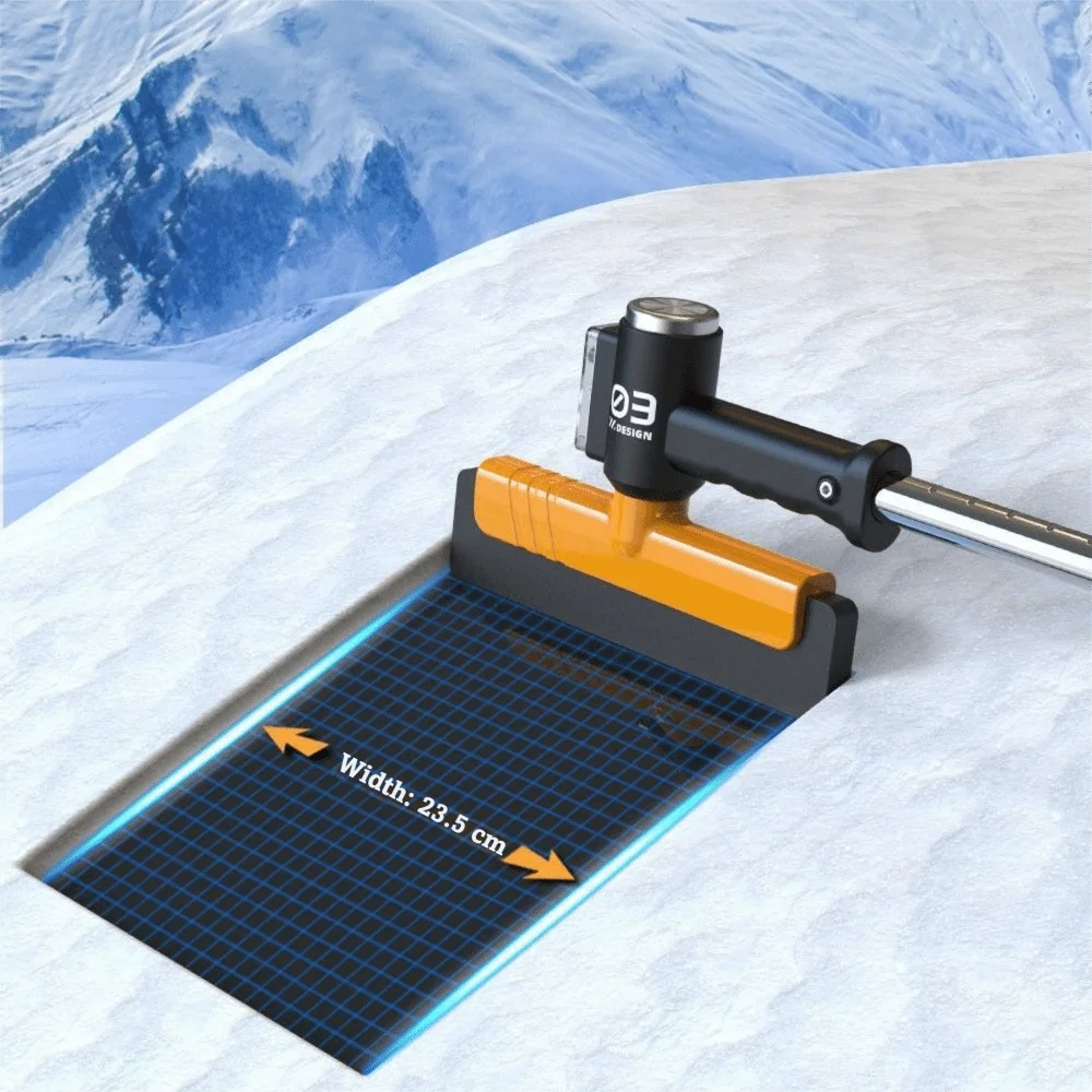 

Многофункциональный автомобильный скребок с эргономичной ручкой 360° ° Вращающийся скребок для льда, телескопический дизайн, функция 3в1, щетка для снега, зимний сезон