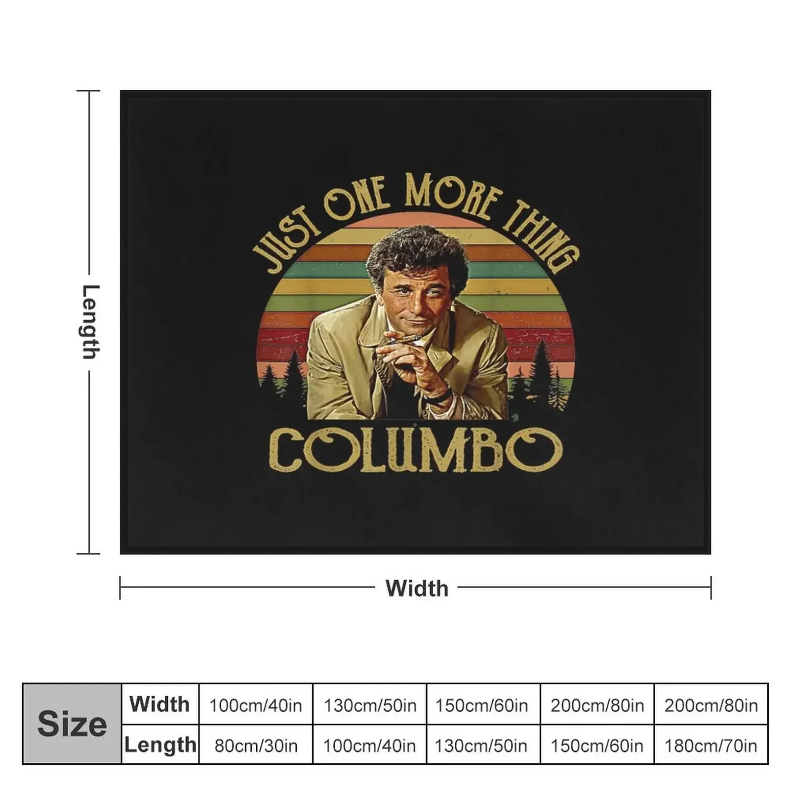 Just One More Thing Columbo Throw Blanket Hairys Plush Loose Blankets