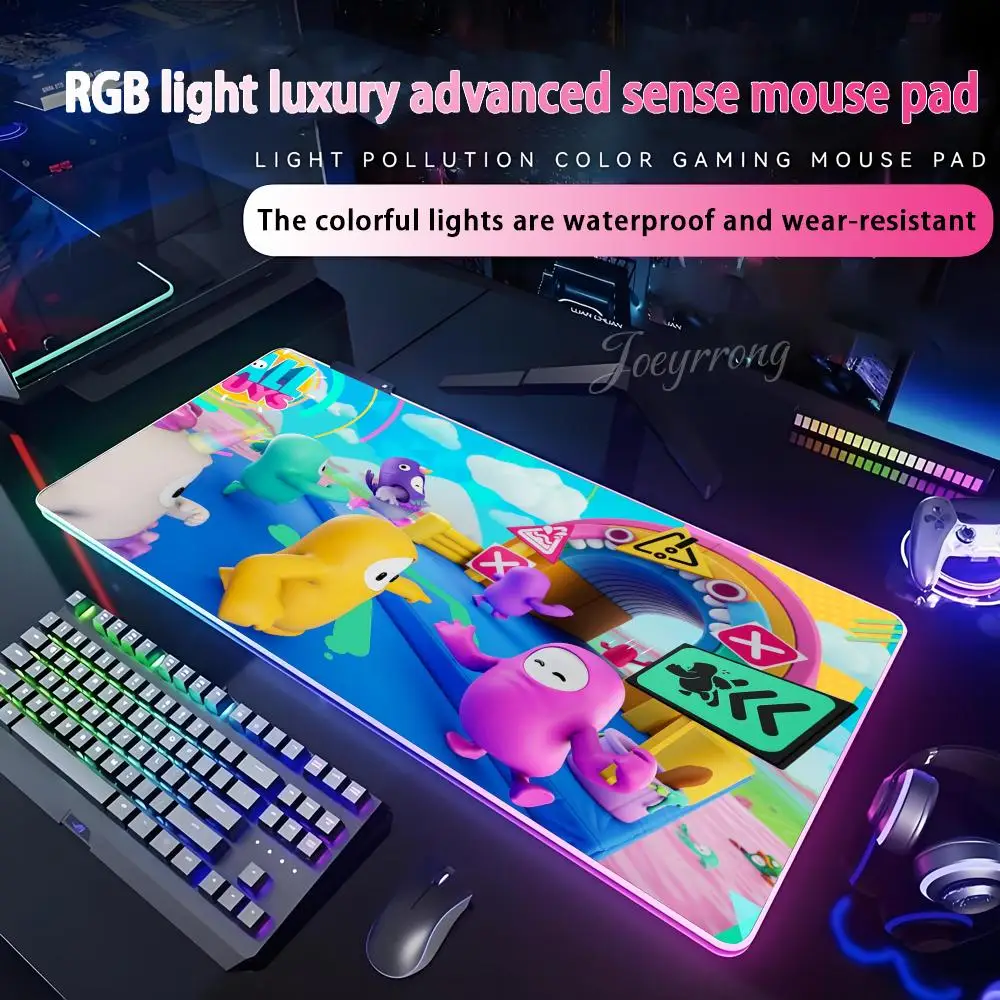 

Осенний коврик для мыши G-Guys RGB коврик для мыши расширенная игровая клавиатура семь цветов светодиодные коврики большой 1000x500 мм XXL геймер