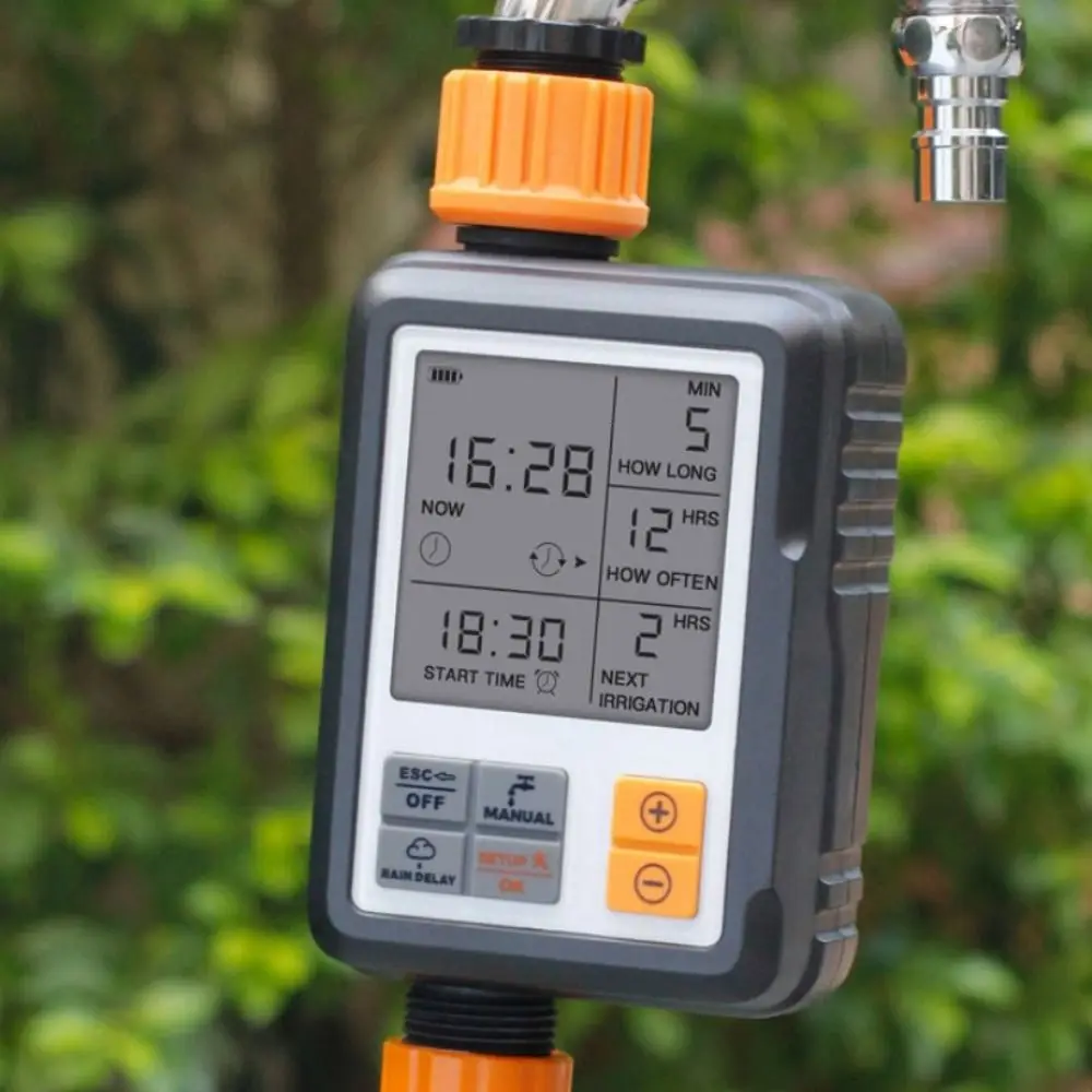 Grande Display LCD Rega Automática, Rega Automática Fácil de Usar, Digital Water Timer, Irrigação Precisa