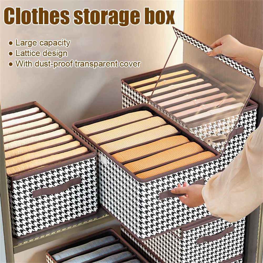 1pc PP Board Trousers Storage Box, Jeans Sweater Shirt Storage Box, Thickened Divided Storage Box, Closet Organizer