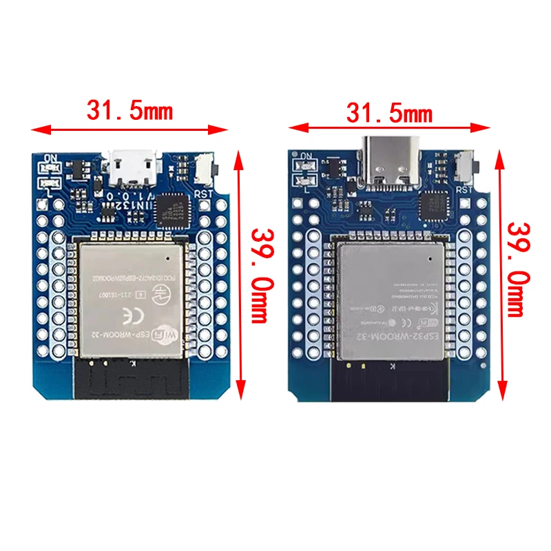 For Wemos D1 MINI ESP8266 ESP32 ESP-32S WIFI Bluetooth CP2104 Development Board Module For Arduino With Pins