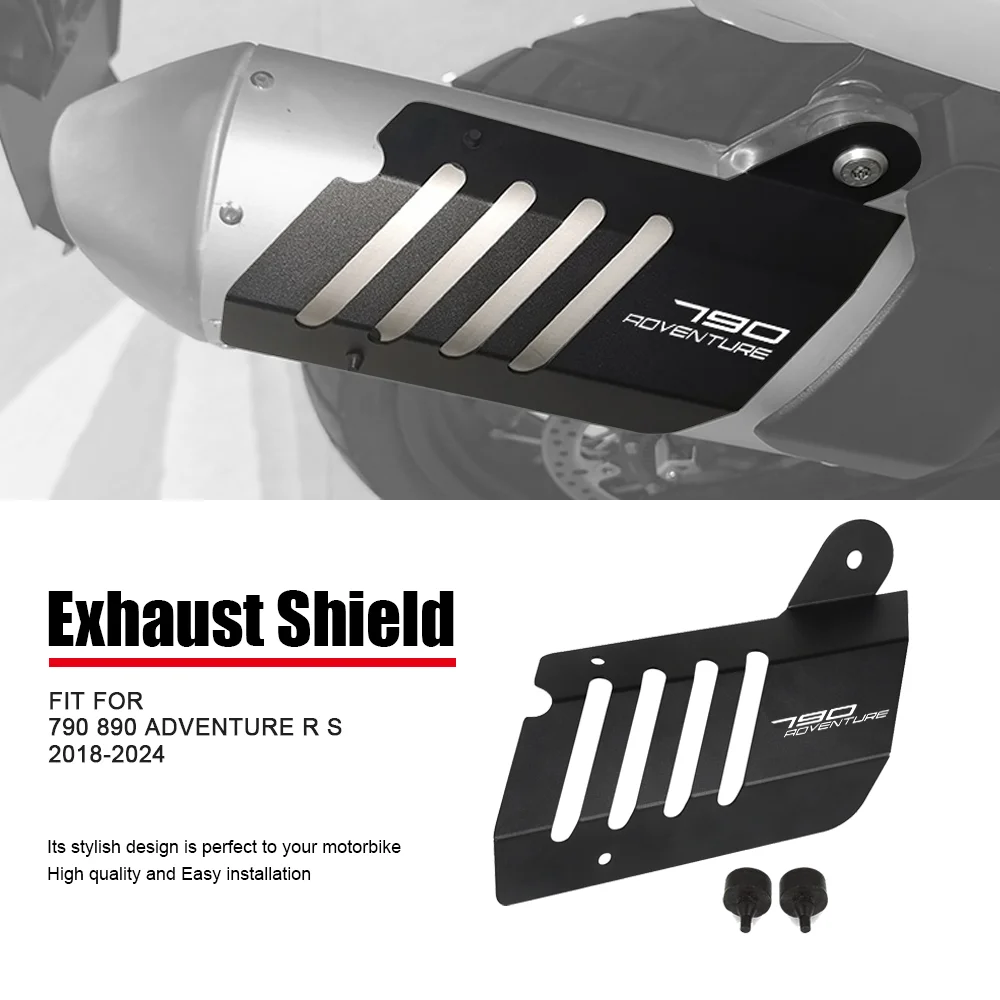 

Motorcycle Exhaust Shield Protector Cover Heat Protection Exhaust Pipe Crash Protector FOR 790 Adventure S R 2019-2024 2023 2022