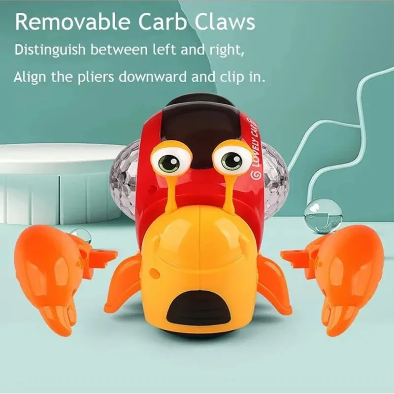 Rompecabezas eléctrico universal para niños, caracol, ermitaño, cangrejo, música ligera, rompecabezas eléctrico desmontable, juguete de educación temprana sin batería