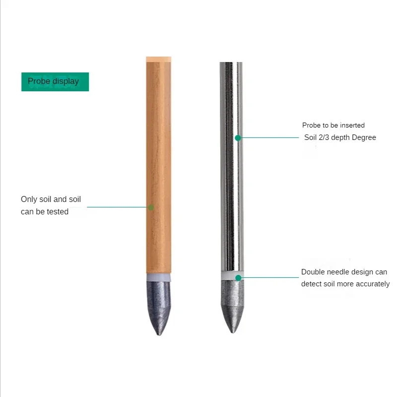 التربة مقياس درجة الحموضة تستر EC متر للتربة PH TDS CF ضوء الشمس الرطوبة الرطوبة حديقة درجة الحرارة مستشعر رطوبة التربة اختياري