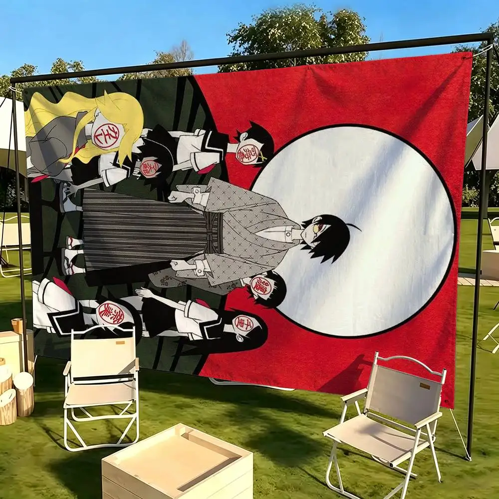 Sayonara Zetsubou Sensei  Flags for Bedrooms Home Decor Items Outdoor Decors Garage Decoration Flaga