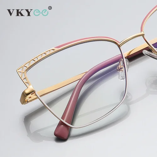 Imagen 2 del producto VICKY, montura óptica de moda, diseño de marca, gafas para mujer, gafas graduadas personalizadas, gafas graduadas antiluz azul 3106