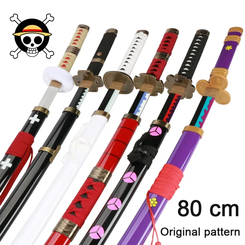 

Anime Cosplay Wood Swords 80cm Roronoa Zoro Katana Kitetsu Yama Enma Japanese Samurai sword Katana Original